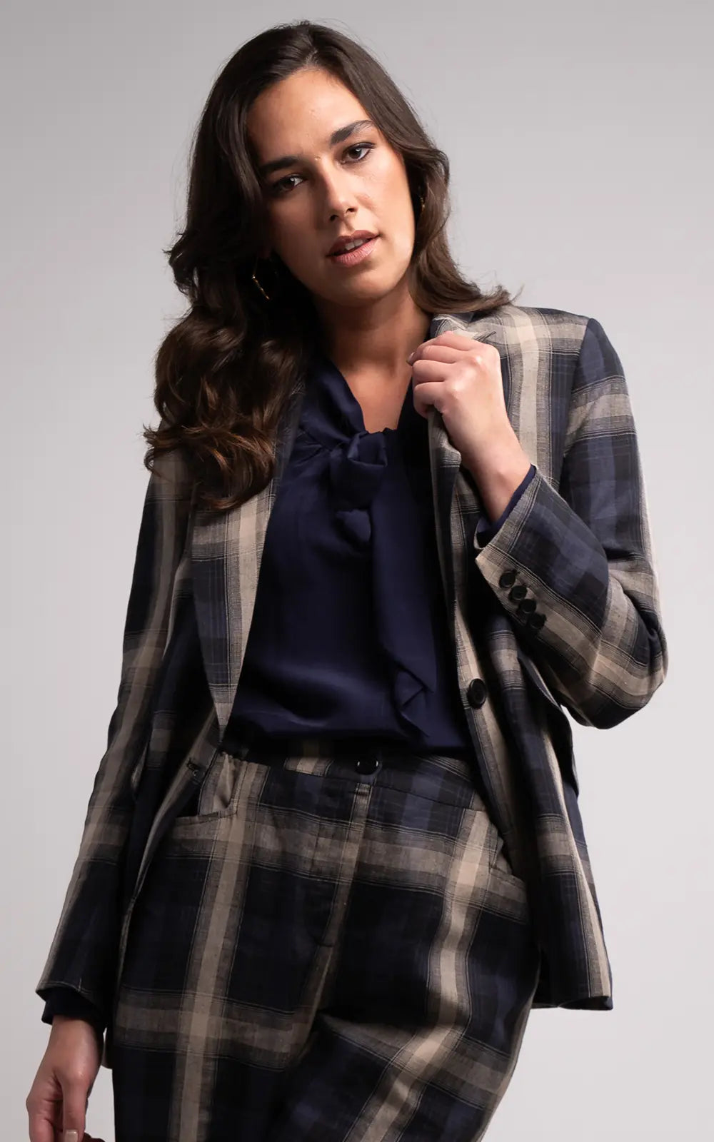 Marakesh Check Blazer | Navy Fawn