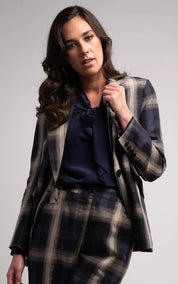 Marakesh Check Blazer | Navy Fawn
