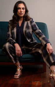 Marakesh Check Blazer | Navy Fawn