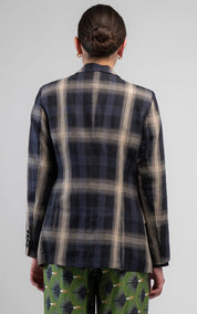 Marakesh Check Blazer | Navy Fawn