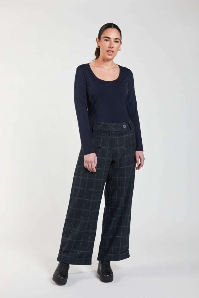 Obi Shamrock Wide Leg Pant | Ink