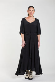 Obi Silhouette Maxi Dress | Black