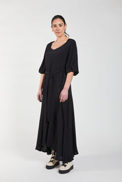 Obi Silhouette Maxi Dress | Black