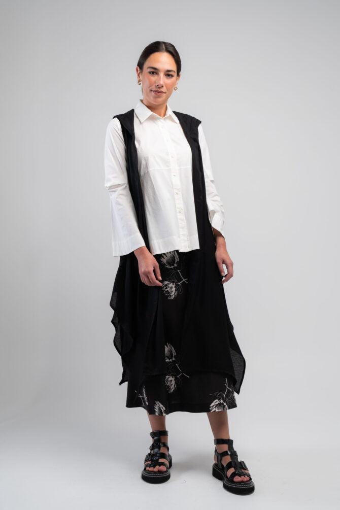 Obi Poplin Origami Shirt | White