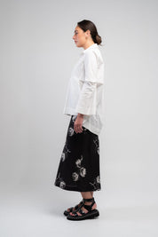 Obi Poplin Origami Shirt | White