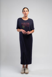 Obi Marakesh Squiggle Tee Dress | Black