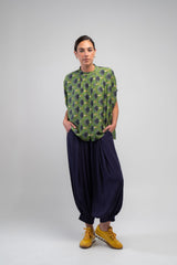 Obi Silhouette Harem Pant | Blue