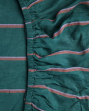 Wakame Crush Stripe Linen Fitted Sheet | King
