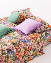 Kip & Co Lilac Velvet Tassel Cushion | Lilac