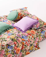Kip & Co Lilac Velvet Tassel Cushion | Lilac