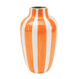 Halcyon Stripe Vase | Orange 20cm
