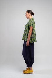 Obi Silhouette Harem Pant | Blue