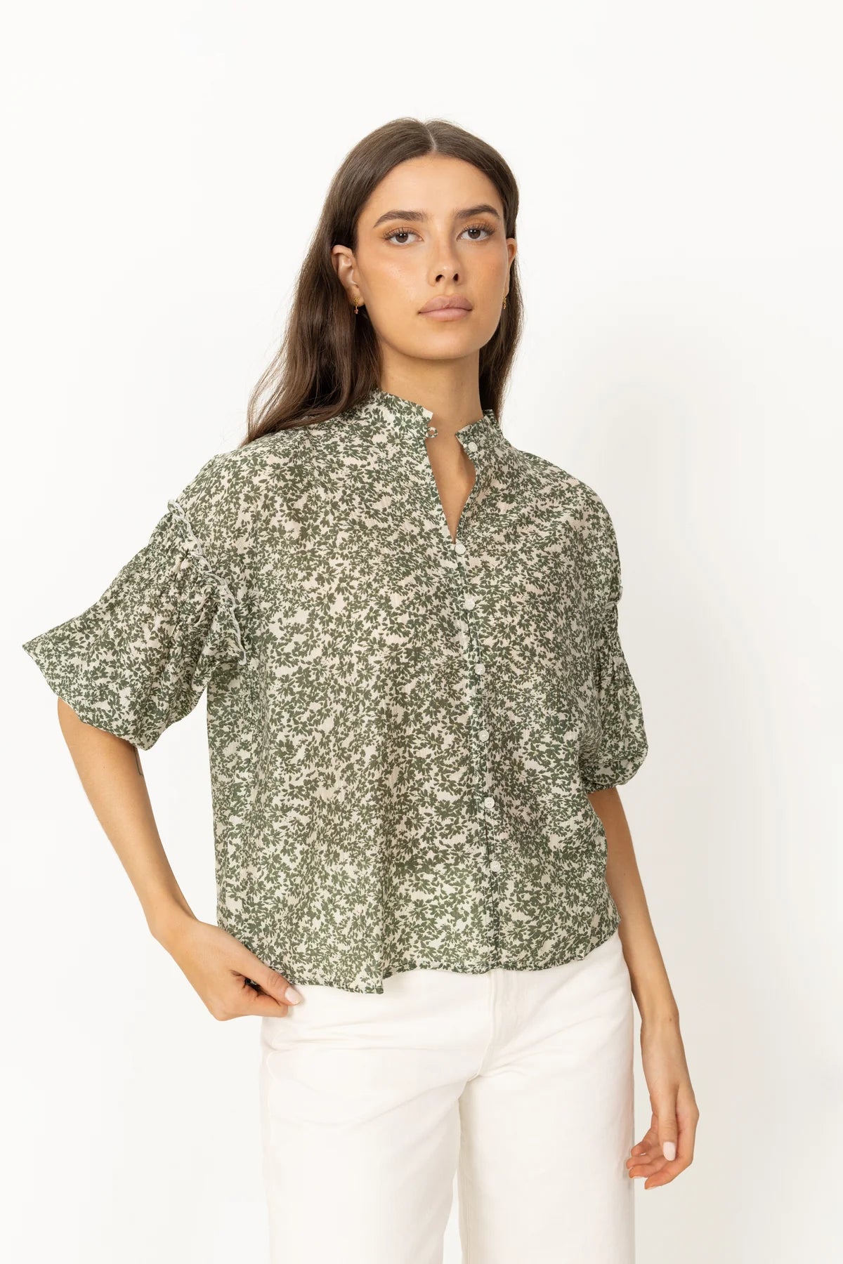 MSCH Seraphina Shirt | Egret Flower