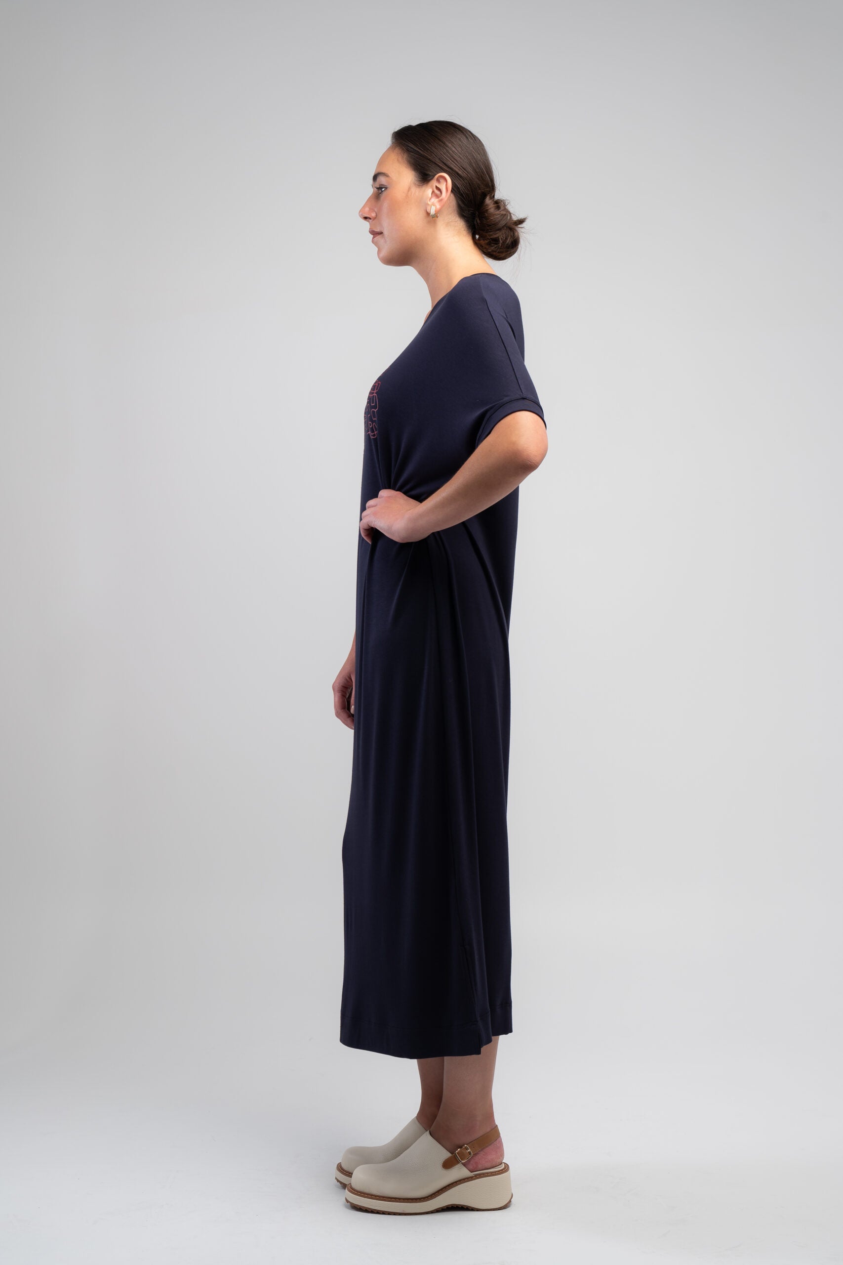Obi Marakesh Squiggle Tee Dress | Black