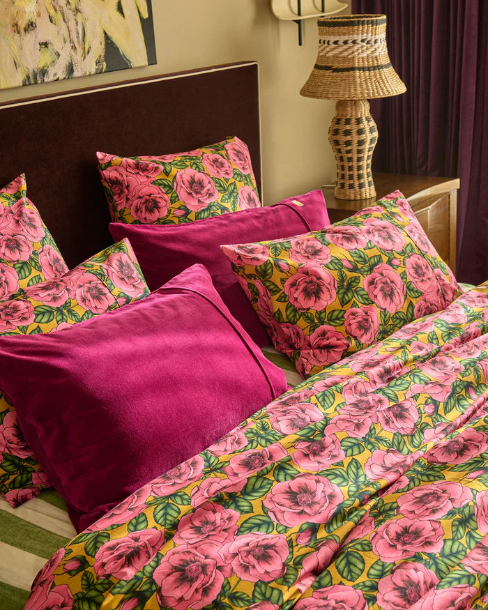 Kip & Co Golden Peony Organic Quilt Cover| Queen