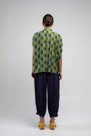 Obi Silhouette Harem Pant | Blue