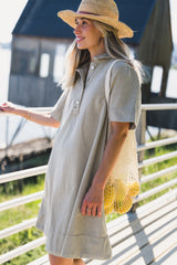 MSCH Lio Short Sleeve Dress | Sand Wash