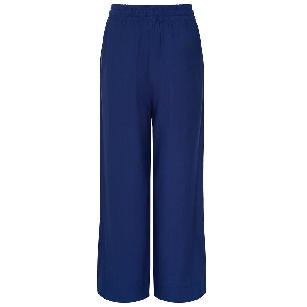 Moke Indiana Wide Leg Pant | Heritage Blue With Black Stripe