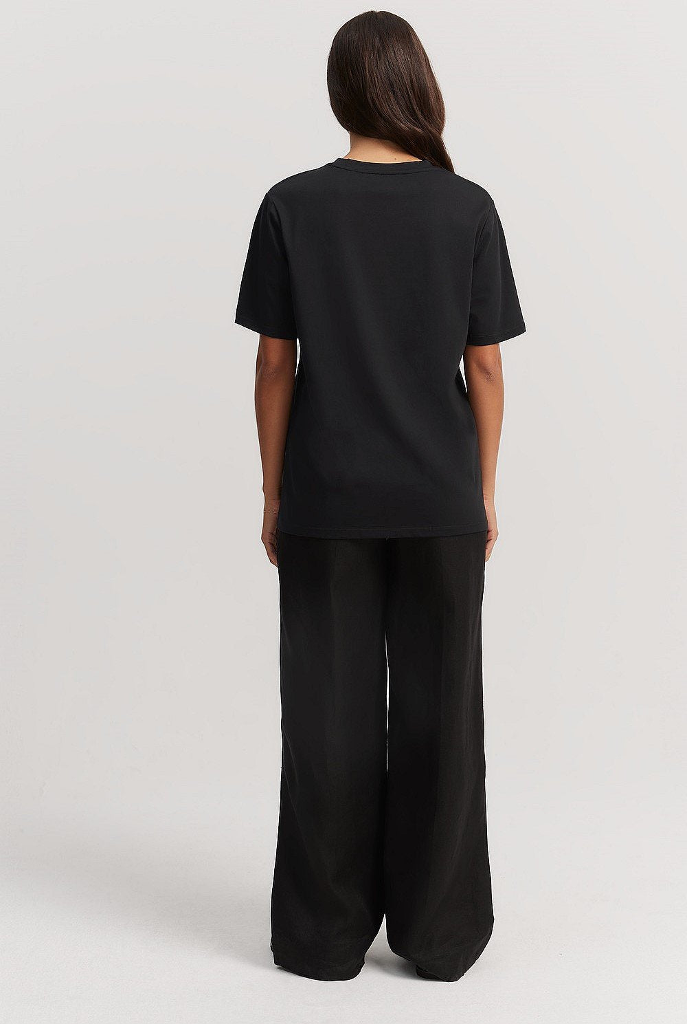 Australian Cotton Heritage Embroidered T-Shirt | Black