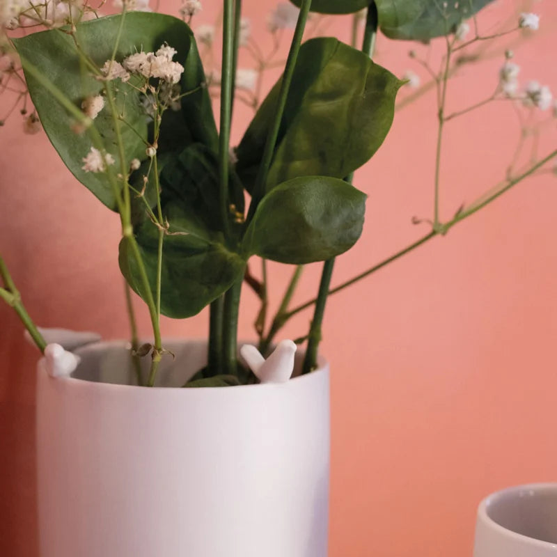 Räder Flock Of Birds & Cat Porcelain Vase