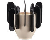 Sienna Ceramic Vase | Black Cream 24cm