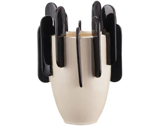 Sienna Ceramic Vase | Black Cream 33cm