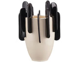 Sienna Ceramic Vase | Black Cream 33cm
