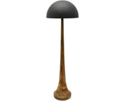 Robert Mark Oiled Walnut Black Iron Wood Lamp | 155cm