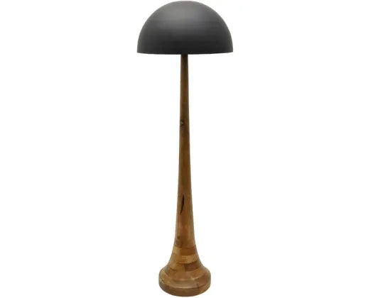 Robert Mark Oiled Walnut Black Iron Wood Lamp | 155cm