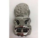 Ceramic Hanging Wall Tiki Chrome | 20cm
