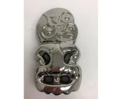 Ceramic Hanging Wall Tiki Chrome | 30cm