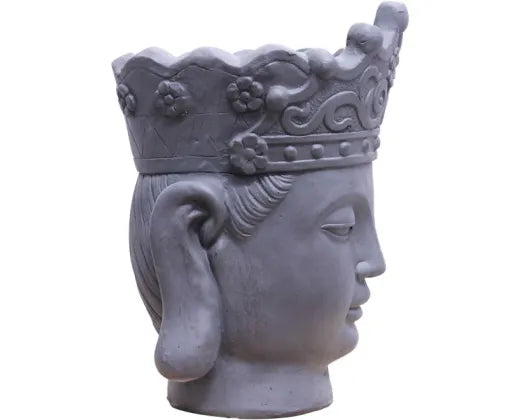 Buddha Head Planter | White