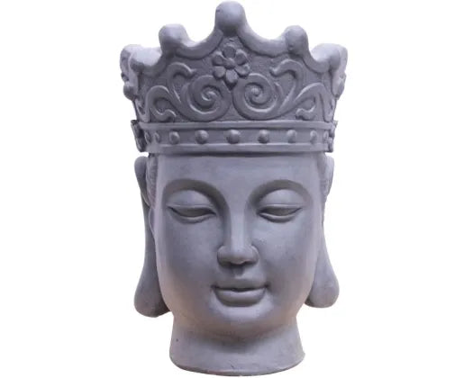 Buddha Head Planter | White
