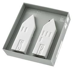 Radar House Salt & Pepper Shakers | White