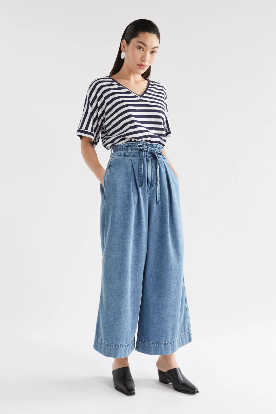 Elk Seter Tee | Navy White