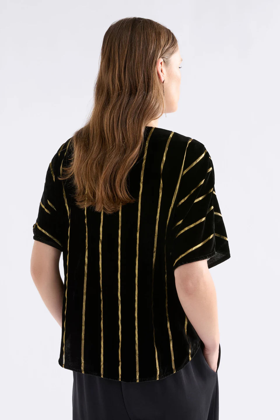 Elk Lumii Top | Black Gold Stripe
