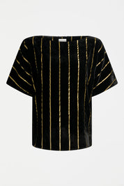 Elk Lumii Top | Black Gold Stripe