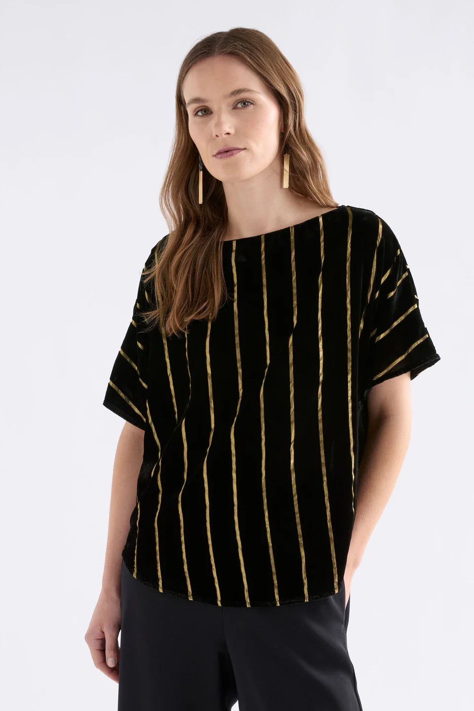 Elk Lumii Top | Black Gold Stripe