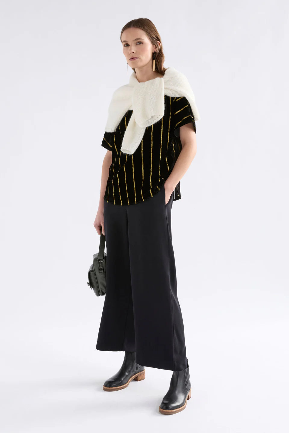 Elk Lumii Top | Black Gold Stripe