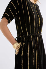 Elk Lumii Velvet Dress | Black Gold