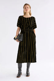 Elk Lumii Velvet Dress | Black Gold