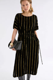 Elk Lumii Velvet Dress | Black Gold