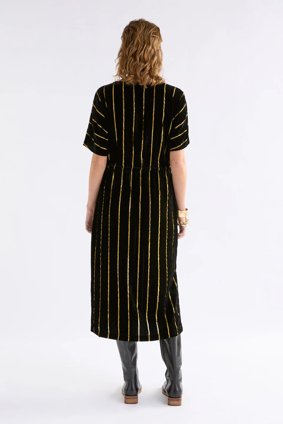 Elk Lumii Velvet Dress | Black Gold