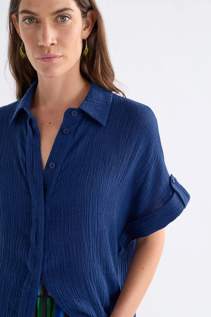 Elk Edeka Shirt Dress | Vibrant Blue