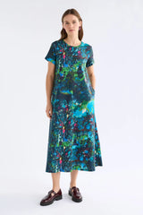 Elk Haki Dress | Landskap Print