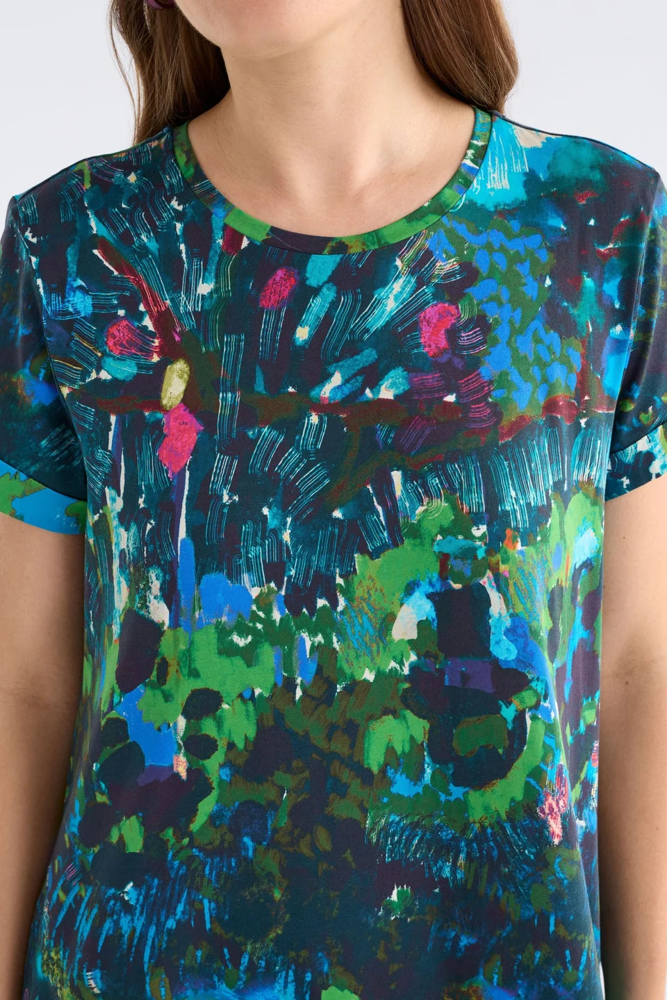 Elk Haki Dress | Landskap Print