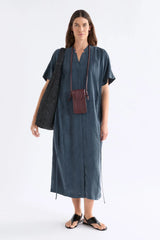 Elk Delme Shirt Dress | Steel Blue