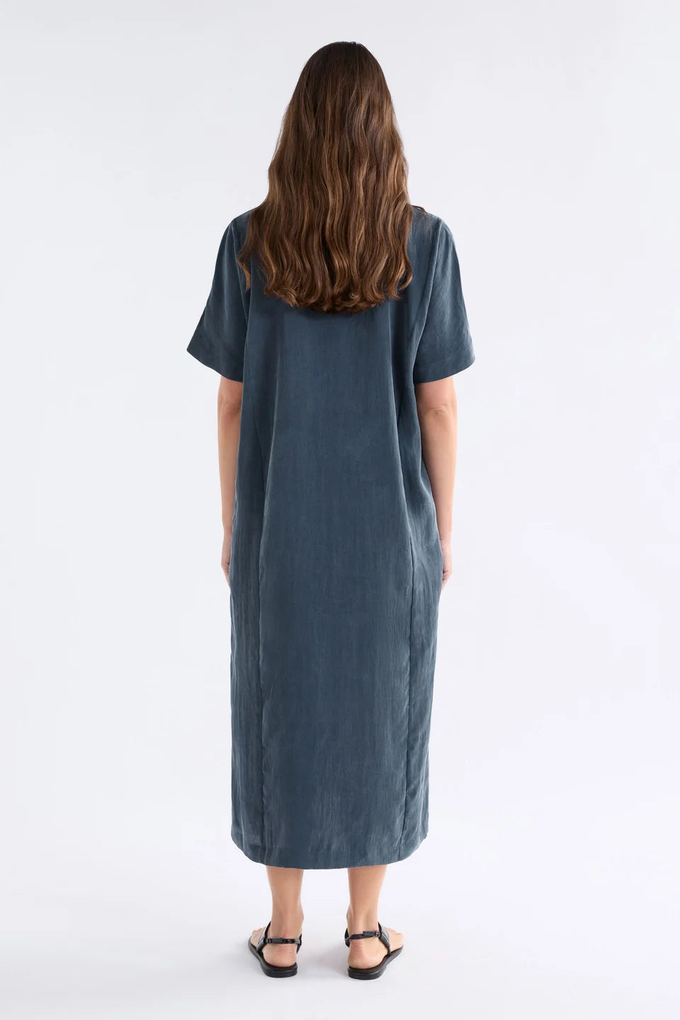 Elk Delme Shirt Dress | Steel Blue