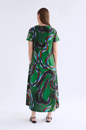 Elk Sigel T Shirt Dress | Facet Print