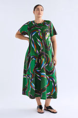 Elk Sigel T Shirt Dress | Facet Print